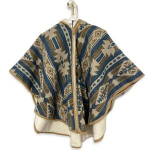 Full Zip fleece lined Poncho NWOT